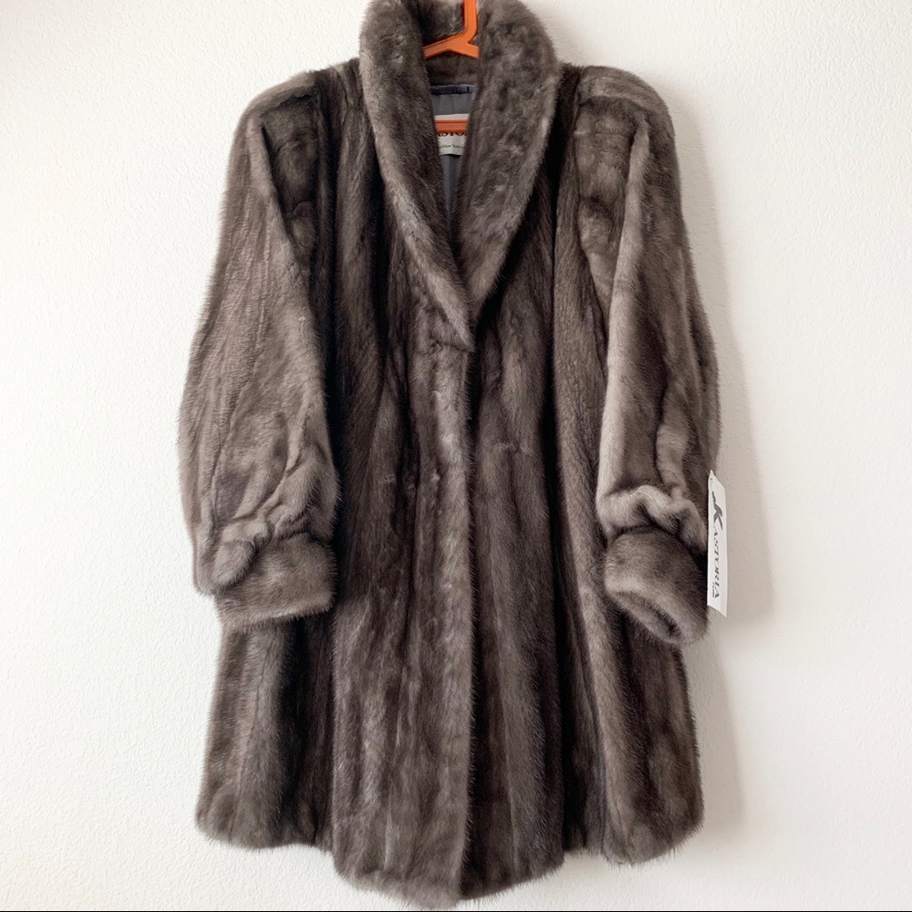 Natural mink fur coat